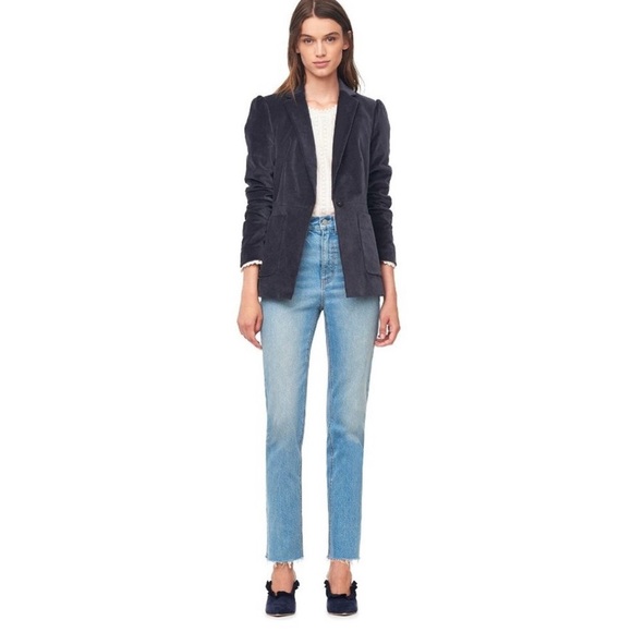 Rebecca Taylor Stretch Velvet Blazer 2 - Picture 2 of 13